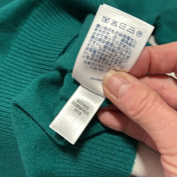 Lands' End NWT Teal Green Men's V-Neck Cashmere Sweater Size Large - Picture 10 of 11